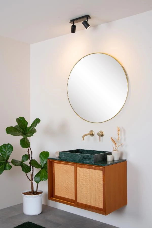 Lucide LENNERT - Deckenstrahler Badezimmer - LED Dim. - GU10 - 2x5W 3000K - IP44 - Schwarz - Atmosphäre 4